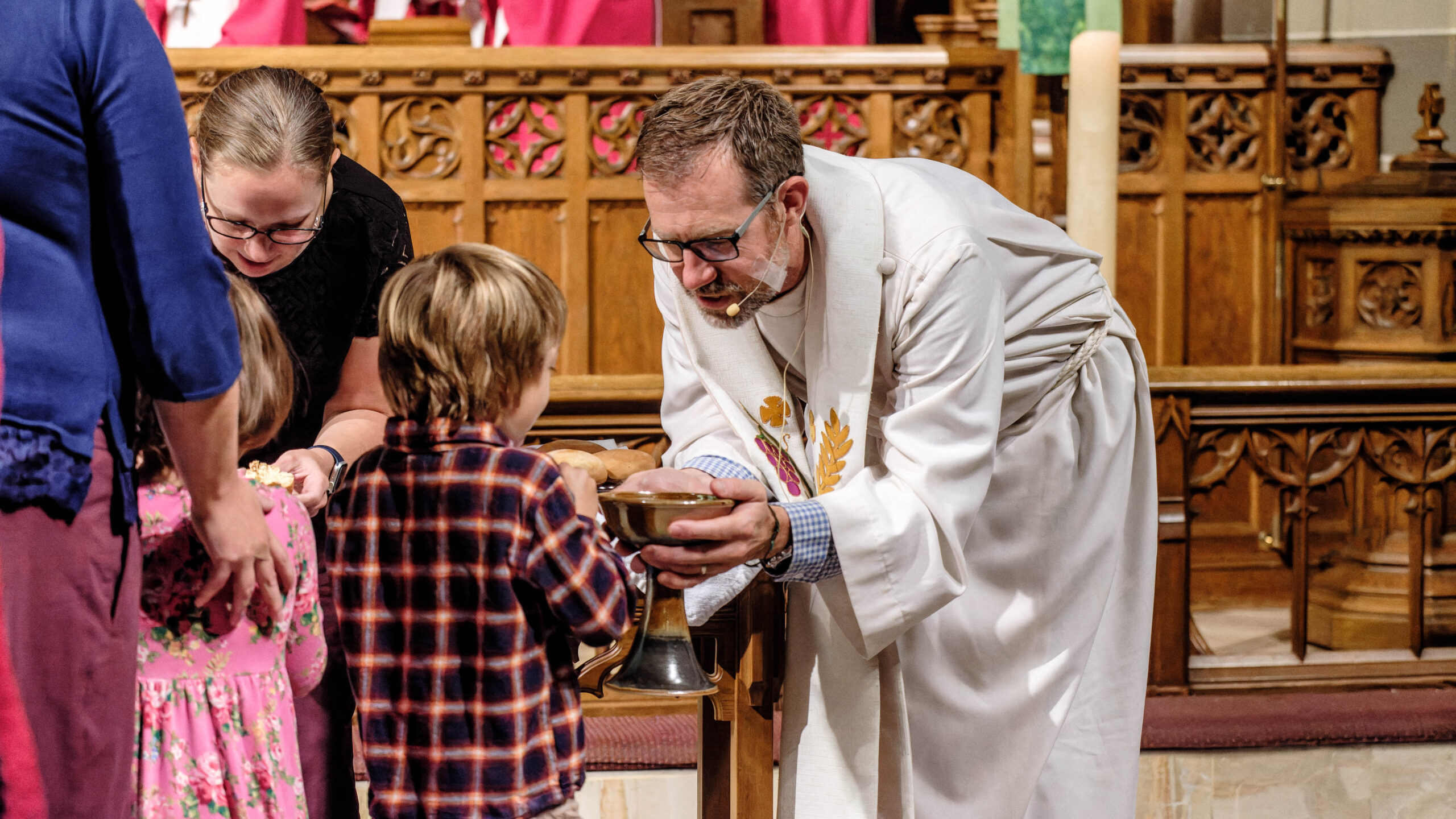 child receiving communion