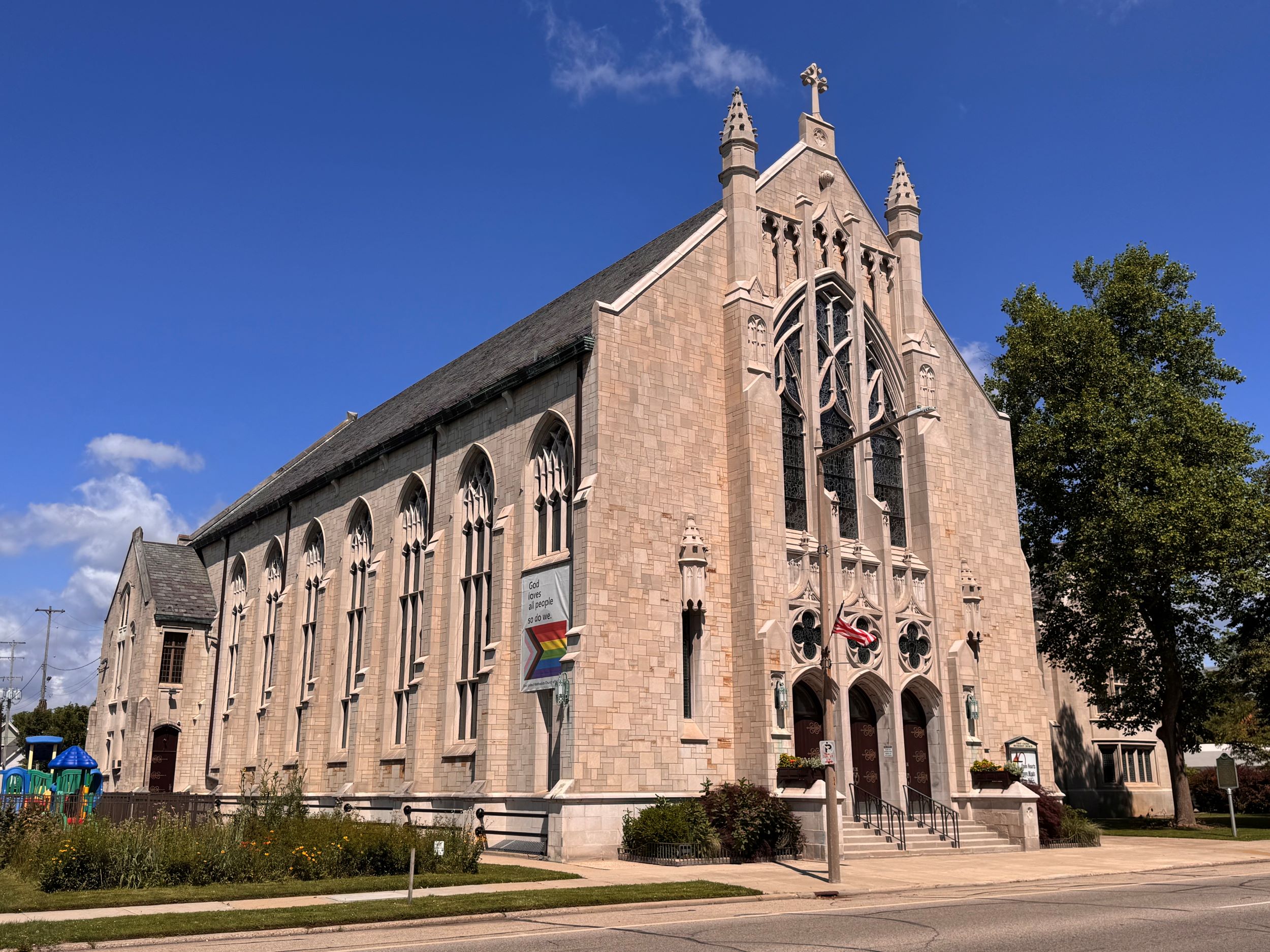 front of church